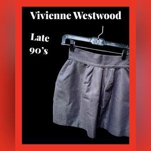 Vivienne Westwood Anglomania black shimmer mini skirt 90’s